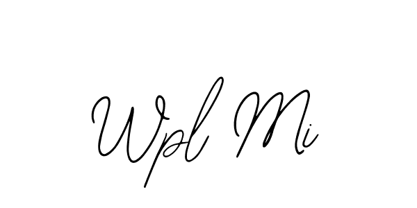 How to make Wpl Mi name signature. Use Bearetta-2O07w style for creating short signs online. This is the latest handwritten sign. Wpl Mi signature style 12 images and pictures png