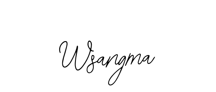 Make a beautiful signature design for name Wsangma. With this signature (Bearetta-2O07w) style, you can create a handwritten signature for free. Wsangma signature style 12 images and pictures png