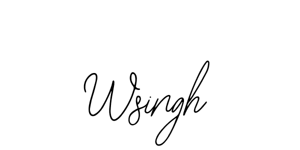 Wsingh stylish signature style. Best Handwritten Sign (Bearetta-2O07w) for my name. Handwritten Signature Collection Ideas for my name Wsingh. Wsingh signature style 12 images and pictures png