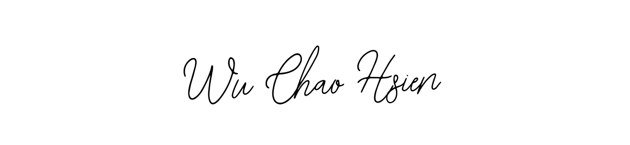 The best way (Bearetta-2O07w) to make a short signature is to pick only two or three words in your name. The name Wu Chao Hsien include a total of six letters. For converting this name. Wu Chao Hsien signature style 12 images and pictures png