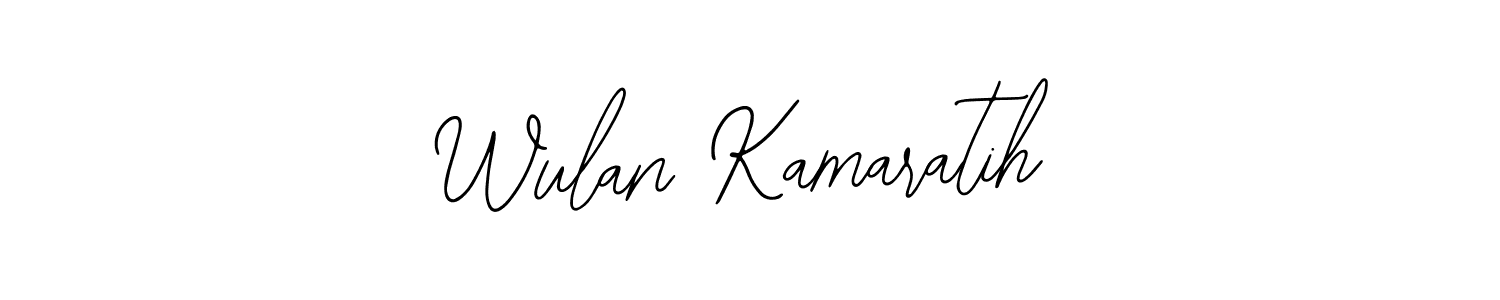 You should practise on your own different ways (Bearetta-2O07w) to write your name (Wulan Kamaratih) in signature. don't let someone else do it for you. Wulan Kamaratih signature style 12 images and pictures png