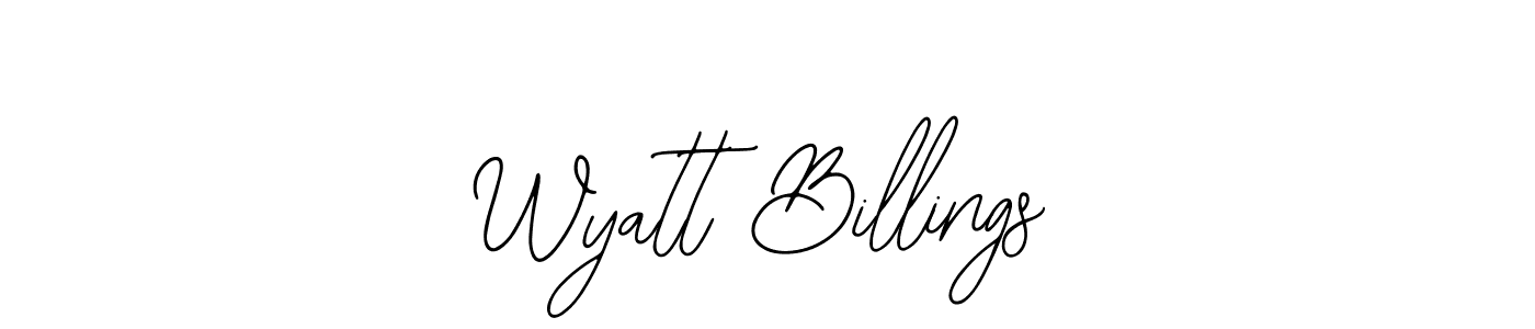 Also You can easily find your signature by using the search form. We will create Wyatt Billings name handwritten signature images for you free of cost using Bearetta-2O07w sign style. Wyatt Billings signature style 12 images and pictures png