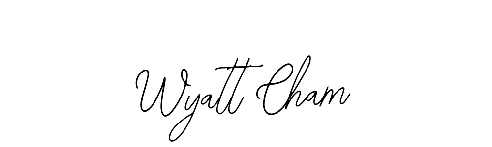 Create a beautiful signature design for name Wyatt Cham. With this signature (Bearetta-2O07w) fonts, you can make a handwritten signature for free. Wyatt Cham signature style 12 images and pictures png