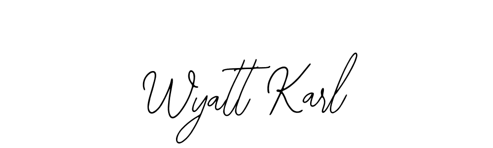 if you are searching for the best signature style for your name Wyatt Karl. so please give up your signature search. here we have designed multiple signature styles  using Bearetta-2O07w. Wyatt Karl signature style 12 images and pictures png