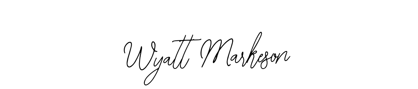 See photos of Wyatt Markeson official signature by Spectra . Check more albums & portfolios. Read reviews & check more about Bearetta-2O07w font. Wyatt Markeson signature style 12 images and pictures png