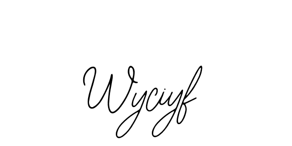 if you are searching for the best signature style for your name Wyciyf. so please give up your signature search. here we have designed multiple signature styles  using Bearetta-2O07w. Wyciyf signature style 12 images and pictures png