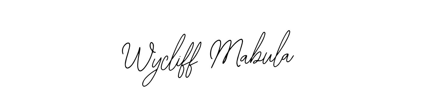 Use a signature maker to create a handwritten signature online. With this signature software, you can design (Bearetta-2O07w) your own signature for name Wycliff Mabula. Wycliff Mabula signature style 12 images and pictures png