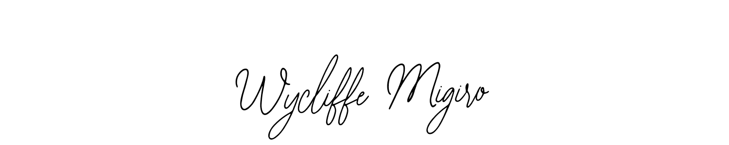 if you are searching for the best signature style for your name Wycliffe Migiro. so please give up your signature search. here we have designed multiple signature styles  using Bearetta-2O07w. Wycliffe Migiro signature style 12 images and pictures png