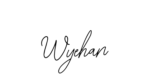 How to make Wyehan name signature. Use Bearetta-2O07w style for creating short signs online. This is the latest handwritten sign. Wyehan signature style 12 images and pictures png