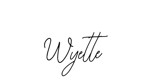 Make a beautiful signature design for name Wyette. With this signature (Bearetta-2O07w) style, you can create a handwritten signature for free. Wyette signature style 12 images and pictures png