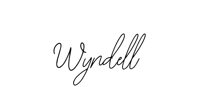 Make a beautiful signature design for name Wyndell. With this signature (Bearetta-2O07w) style, you can create a handwritten signature for free. Wyndell signature style 12 images and pictures png