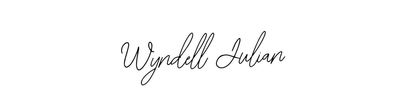 How to make Wyndell Julian name signature. Use Bearetta-2O07w style for creating short signs online. This is the latest handwritten sign. Wyndell Julian signature style 12 images and pictures png