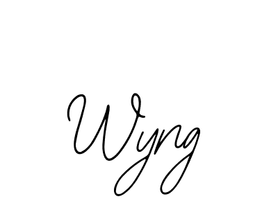 Design your own signature with our free online signature maker. With this signature software, you can create a handwritten (Bearetta-2O07w) signature for name Wyng. Wyng signature style 12 images and pictures png