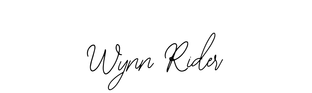 Design your own signature with our free online signature maker. With this signature software, you can create a handwritten (Bearetta-2O07w) signature for name Wynn Rider. Wynn Rider signature style 12 images and pictures png