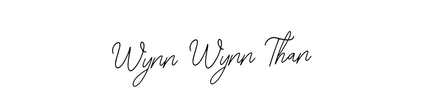 Bearetta-2O07w is a professional signature style that is perfect for those who want to add a touch of class to their signature. It is also a great choice for those who want to make their signature more unique. Get Wynn Wynn Than name to fancy signature for free. Wynn Wynn Than signature style 12 images and pictures png