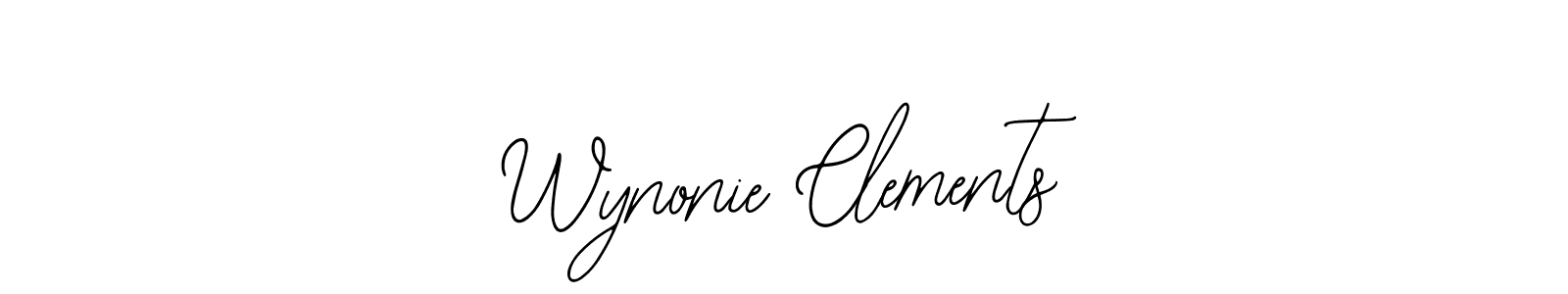 The best way (Bearetta-2O07w) to make a short signature is to pick only two or three words in your name. The name Wynonie Clements include a total of six letters. For converting this name. Wynonie Clements signature style 12 images and pictures png