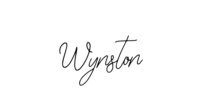 You should practise on your own different ways (Bearetta-2O07w) to write your name (Wynston) in signature. don't let someone else do it for you. Wynston signature style 12 images and pictures png