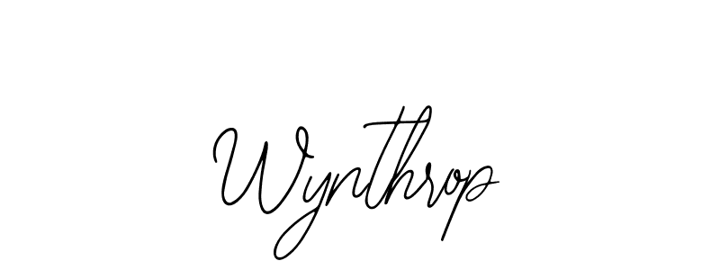 You should practise on your own different ways (Bearetta-2O07w) to write your name (Wynthrop) in signature. don't let someone else do it for you. Wynthrop signature style 12 images and pictures png