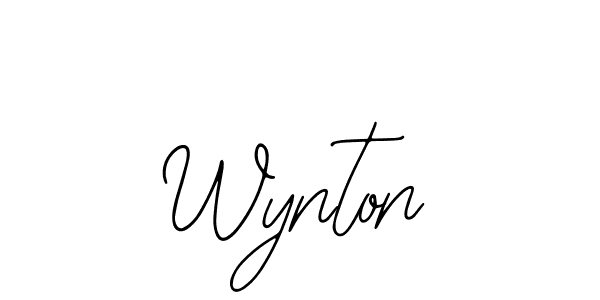 How to make Wynton signature? Bearetta-2O07w is a professional autograph style. Create handwritten signature for Wynton name. Wynton signature style 12 images and pictures png