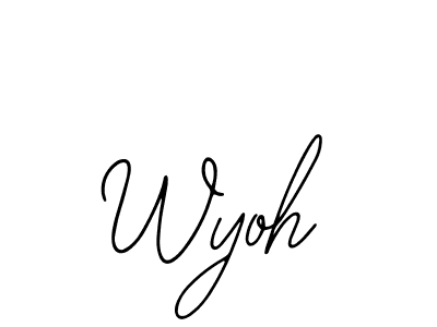 How to make Wyoh name signature. Use Bearetta-2O07w style for creating short signs online. This is the latest handwritten sign. Wyoh signature style 12 images and pictures png