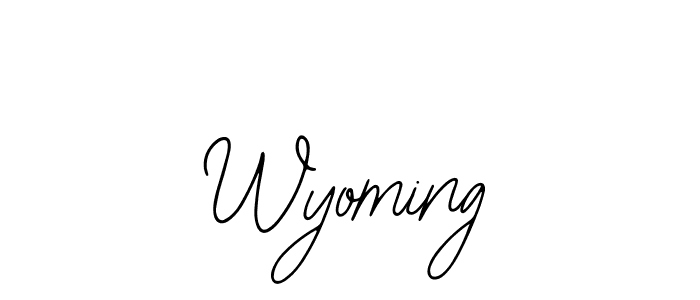 How to make Wyoming signature? Bearetta-2O07w is a professional autograph style. Create handwritten signature for Wyoming name. Wyoming signature style 12 images and pictures png