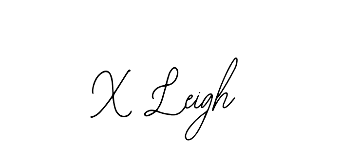 How to make X Leigh name signature. Use Bearetta-2O07w style for creating short signs online. This is the latest handwritten sign. X Leigh signature style 12 images and pictures png