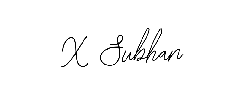 It looks lik you need a new signature style for name X Subhan. Design unique handwritten (Bearetta-2O07w) signature with our free signature maker in just a few clicks. X Subhan signature style 12 images and pictures png