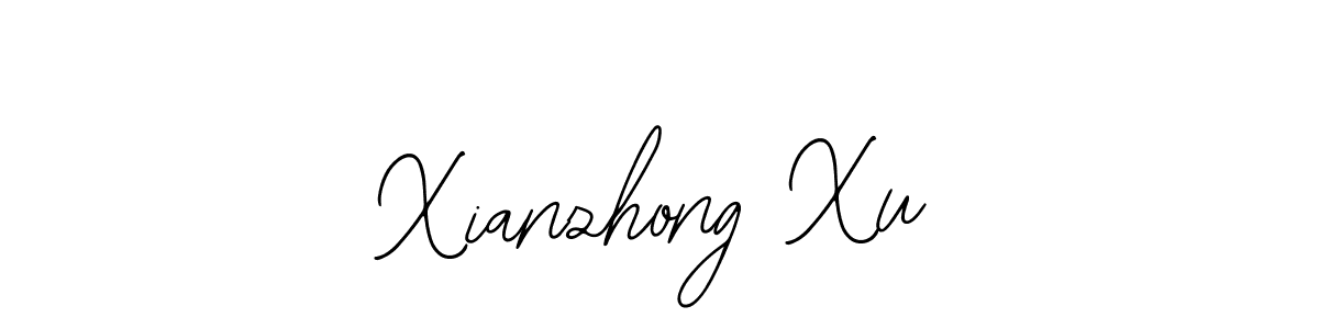 Bearetta-2O07w is a professional signature style that is perfect for those who want to add a touch of class to their signature. It is also a great choice for those who want to make their signature more unique. Get Xianzhong Xu name to fancy signature for free. Xianzhong Xu signature style 12 images and pictures png
