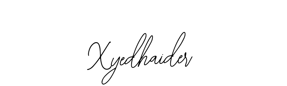 Use a signature maker to create a handwritten signature online. With this signature software, you can design (Bearetta-2O07w) your own signature for name Xyedhaider. Xyedhaider signature style 12 images and pictures png