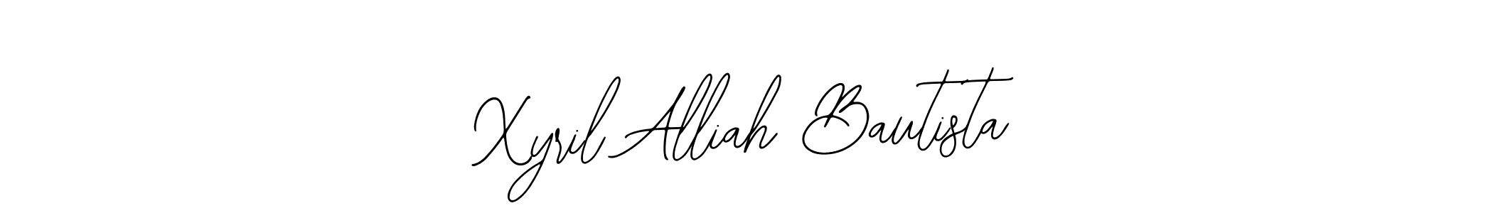 if you are searching for the best signature style for your name Xyril Alliah Bautista. so please give up your signature search. here we have designed multiple signature styles  using Bearetta-2O07w. Xyril Alliah Bautista signature style 12 images and pictures png