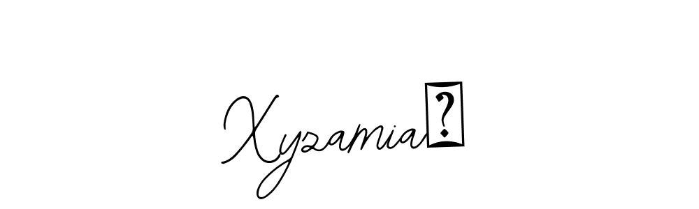 How to make Xyzamia♡ name signature. Use Bearetta-2O07w style for creating short signs online. This is the latest handwritten sign. Xyzamia♡ signature style 12 images and pictures png