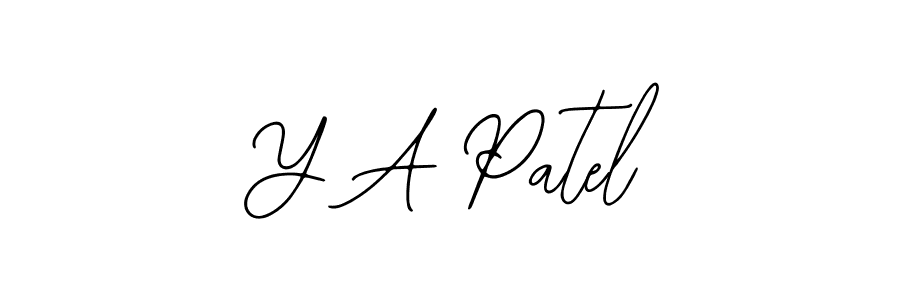 How to Draw Y A Patel signature style? Bearetta-2O07w is a latest design signature styles for name Y A Patel. Y A Patel signature style 12 images and pictures png