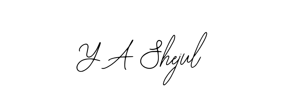 How to make Y A Shejul signature? Bearetta-2O07w is a professional autograph style. Create handwritten signature for Y A Shejul name. Y A Shejul signature style 12 images and pictures png