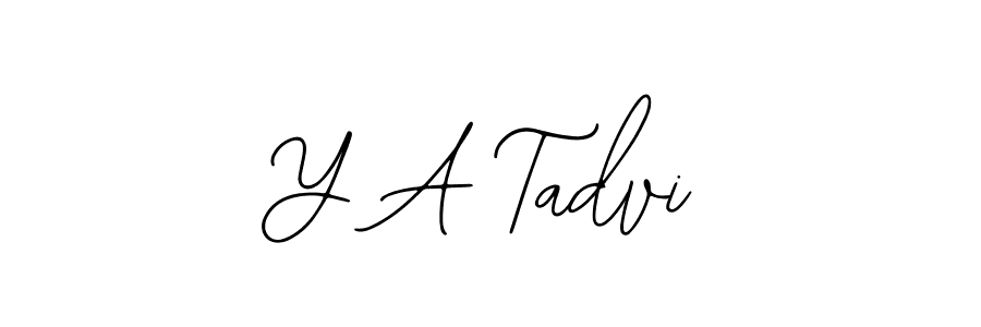 The best way (Bearetta-2O07w) to make a short signature is to pick only two or three words in your name. The name Y A Tadvi include a total of six letters. For converting this name. Y A Tadvi signature style 12 images and pictures png