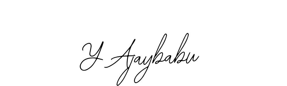 How to make Y Ajaybabu name signature. Use Bearetta-2O07w style for creating short signs online. This is the latest handwritten sign. Y Ajaybabu signature style 12 images and pictures png