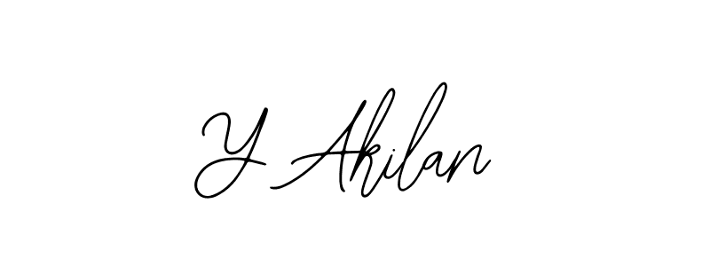 How to make Y Akilan signature? Bearetta-2O07w is a professional autograph style. Create handwritten signature for Y Akilan name. Y Akilan signature style 12 images and pictures png