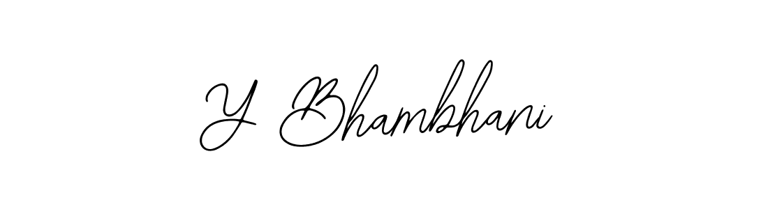 How to Draw Y Bhambhani signature style? Bearetta-2O07w is a latest design signature styles for name Y Bhambhani. Y Bhambhani signature style 12 images and pictures png