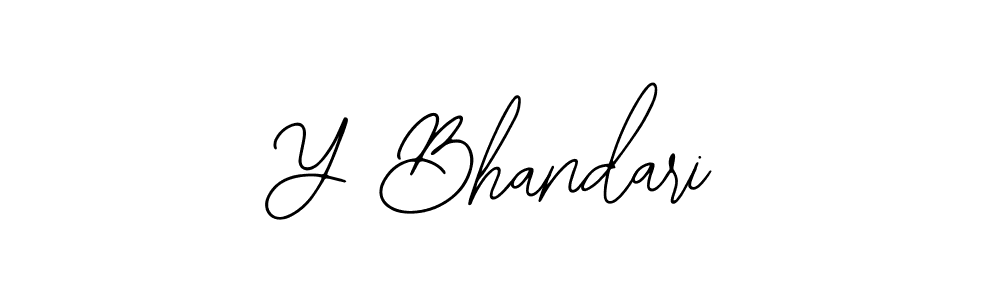 Y Bhandari stylish signature style. Best Handwritten Sign (Bearetta-2O07w) for my name. Handwritten Signature Collection Ideas for my name Y Bhandari. Y Bhandari signature style 12 images and pictures png