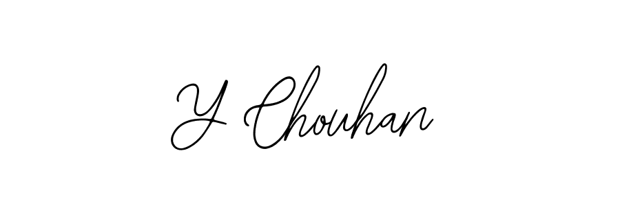 Make a beautiful signature design for name Y Chouhan. With this signature (Bearetta-2O07w) style, you can create a handwritten signature for free. Y Chouhan signature style 12 images and pictures png