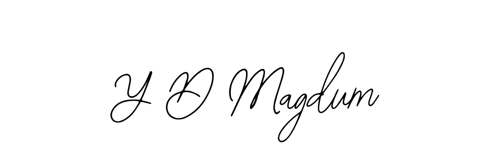 Make a beautiful signature design for name Y D Magdum. With this signature (Bearetta-2O07w) style, you can create a handwritten signature for free. Y D Magdum signature style 12 images and pictures png