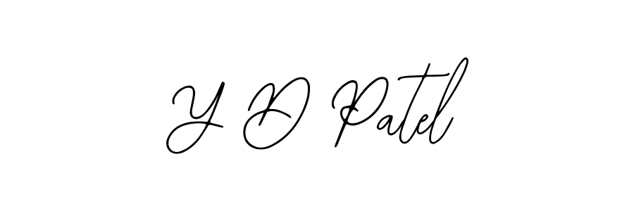 Make a beautiful signature design for name Y D Patel. With this signature (Bearetta-2O07w) style, you can create a handwritten signature for free. Y D Patel signature style 12 images and pictures png