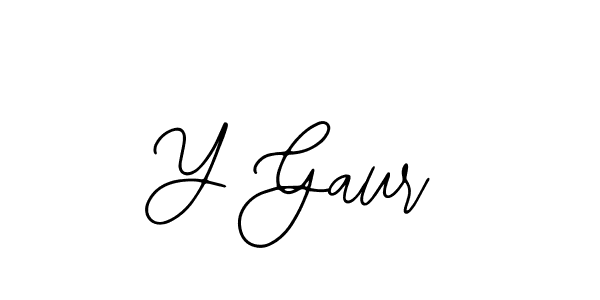 How to make Y Gaur signature? Bearetta-2O07w is a professional autograph style. Create handwritten signature for Y Gaur name. Y Gaur signature style 12 images and pictures png