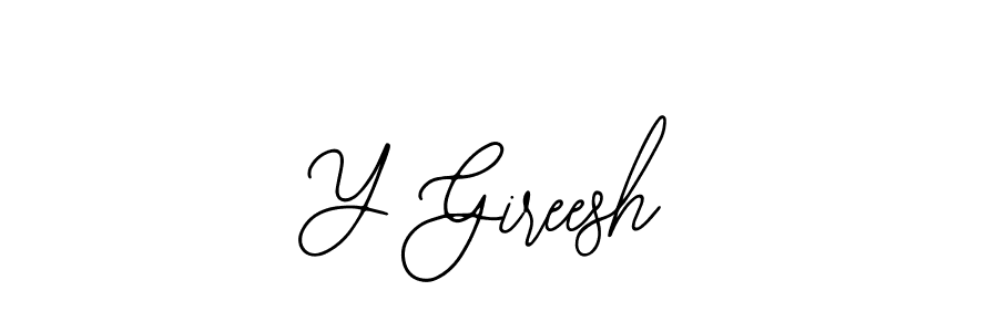 Design your own signature with our free online signature maker. With this signature software, you can create a handwritten (Bearetta-2O07w) signature for name Y Gireesh. Y Gireesh signature style 12 images and pictures png