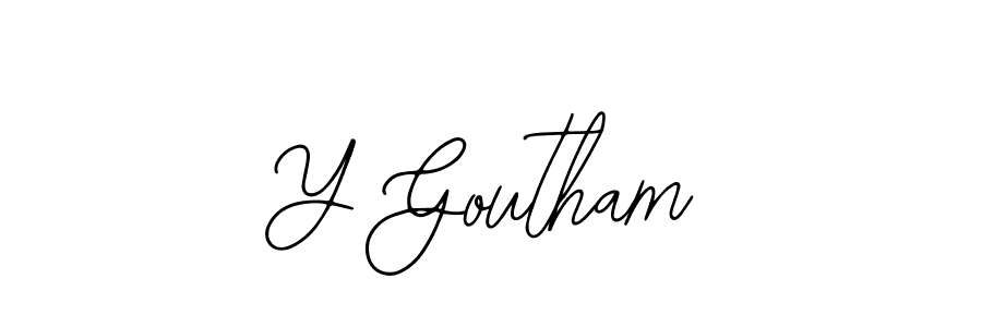 Create a beautiful signature design for name Y Goutham. With this signature (Bearetta-2O07w) fonts, you can make a handwritten signature for free. Y Goutham signature style 12 images and pictures png