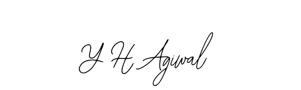 How to Draw Y H Agiwal signature style? Bearetta-2O07w is a latest design signature styles for name Y H Agiwal. Y H Agiwal signature style 12 images and pictures png