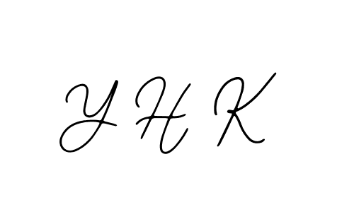 Make a beautiful signature design for name Y H K. With this signature (Bearetta-2O07w) style, you can create a handwritten signature for free. Y H K signature style 12 images and pictures png