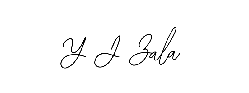 The best way (Bearetta-2O07w) to make a short signature is to pick only two or three words in your name. The name Y J Zala include a total of six letters. For converting this name. Y J Zala signature style 12 images and pictures png