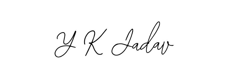 Use a signature maker to create a handwritten signature online. With this signature software, you can design (Bearetta-2O07w) your own signature for name Y K Jadav. Y K Jadav signature style 12 images and pictures png