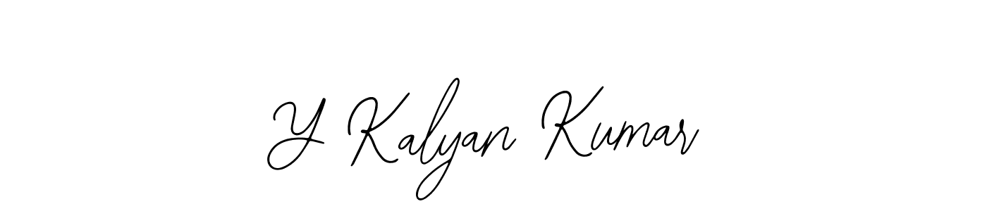 How to make Y Kalyan Kumar signature? Bearetta-2O07w is a professional autograph style. Create handwritten signature for Y Kalyan Kumar name. Y Kalyan Kumar signature style 12 images and pictures png