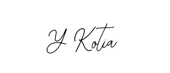 How to make Y Kotia name signature. Use Bearetta-2O07w style for creating short signs online. This is the latest handwritten sign. Y Kotia signature style 12 images and pictures png
